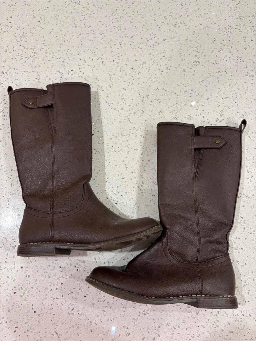 Gap Kids girls Classic Tall Brown Leather Boots size 1